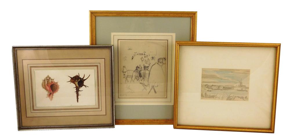 THREE FRAMED SKETCHES ON PAPER  31e9a9