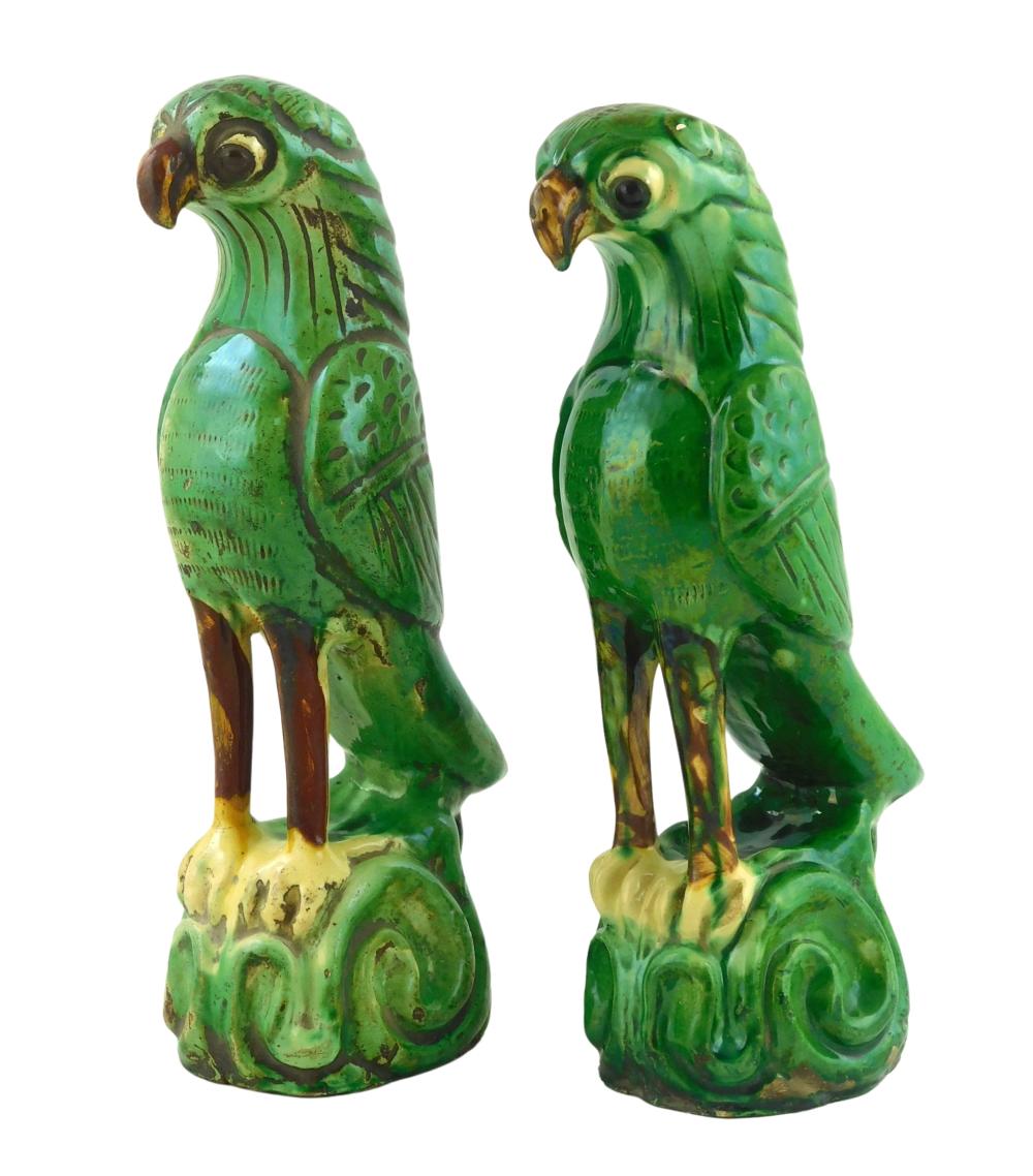 ASIAN: PAIR OF CHINESE SANCIA GLAZED