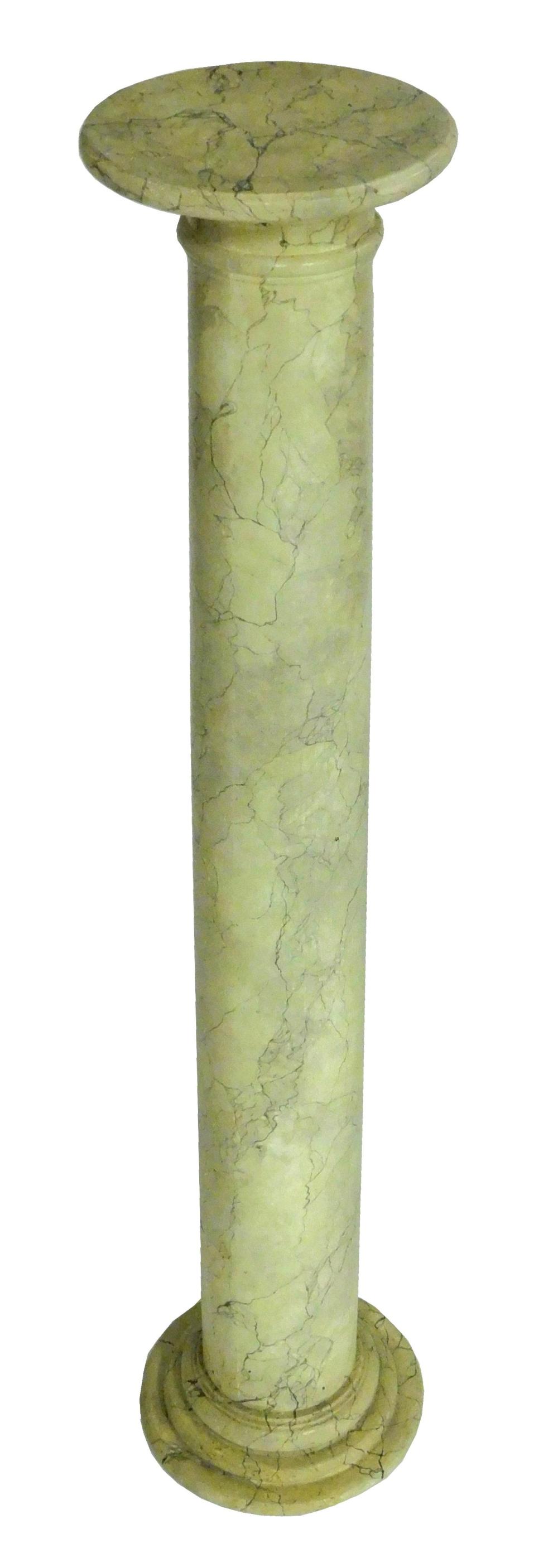 FAUX MARBLE PAINTED WOOD PEDESTAL,