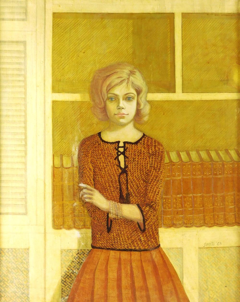 20TH C. PORTRAIT, OIL ON CANVAS,