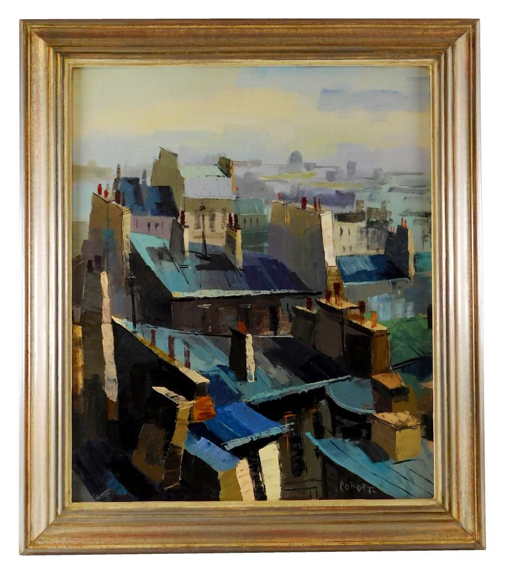 "ROOFS OF PARIS" OIL ON CANVAS