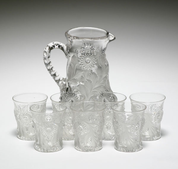 8pc. Millersburg frosted Hobstar and