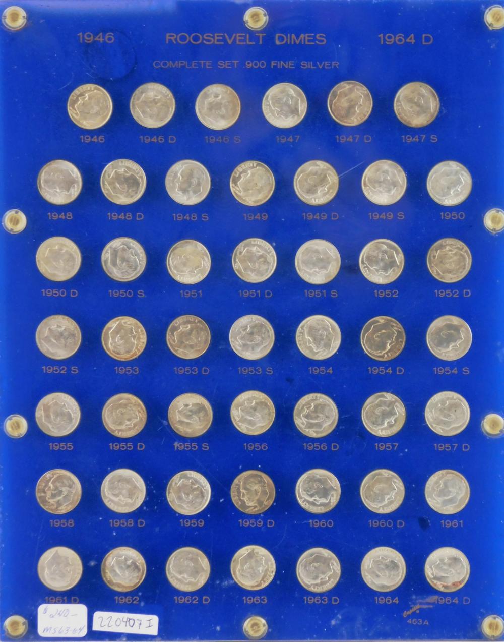 COINS: 48 COIN COMPLETE SET OF