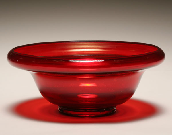 Diamond Glass red stretch 10" bowl.