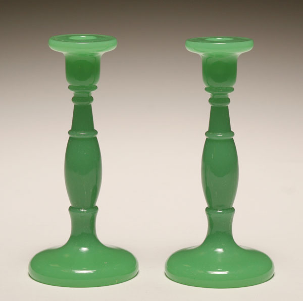 Fenton 549 Jade 8 5 candlesticks  4fdf0