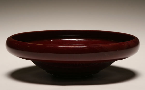 Fenton 10" Venetian red slag bowl.