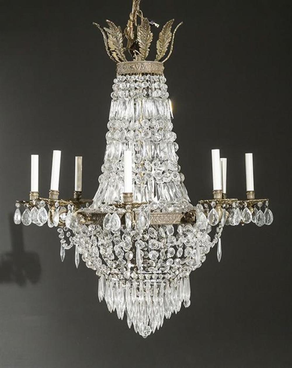 EMPIRE STYLE ORMOLU AND CUT GLASS 31ecc1