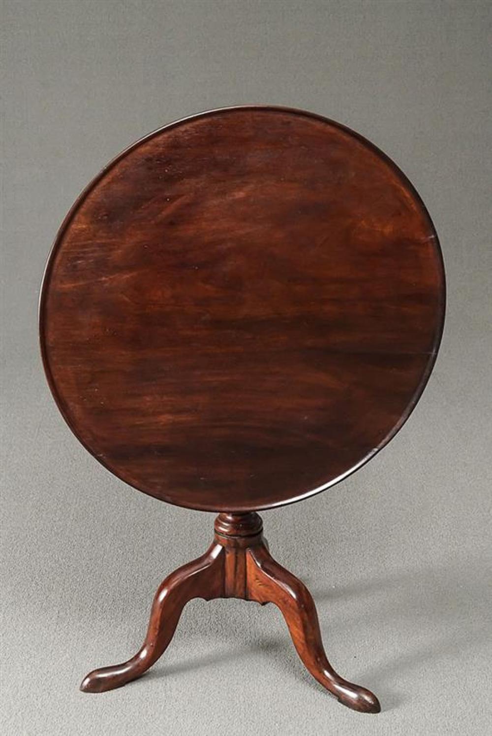 GEORGE III DISHED TILT-TOP TRIPOD TEA