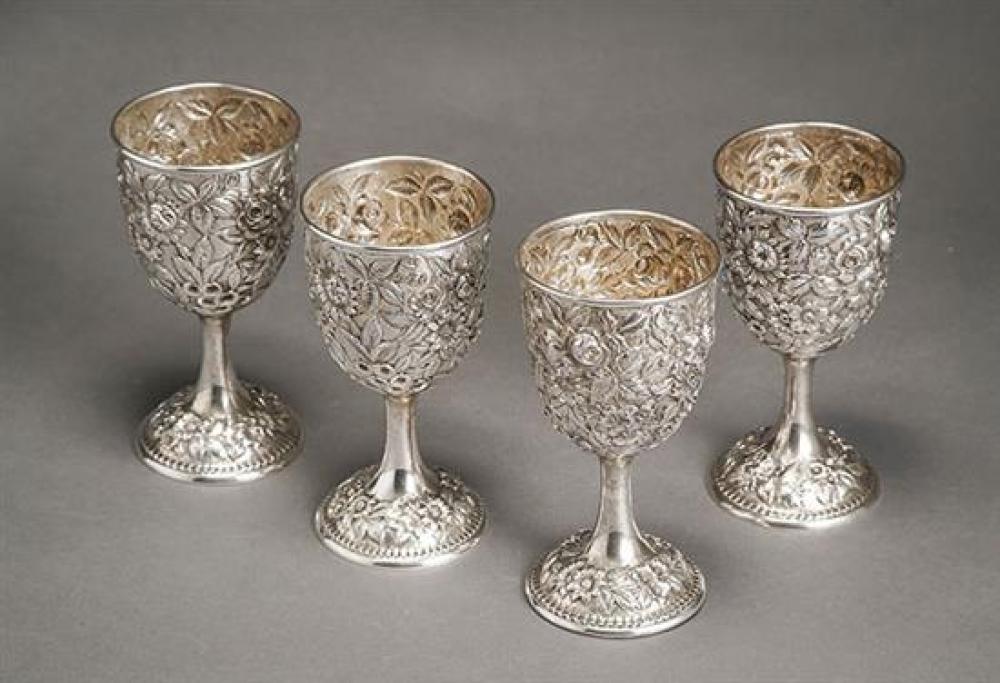 SET OF FOUR S. KIRK & SON REPOUSSé