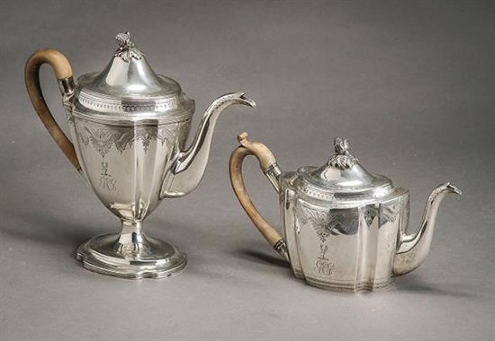 GEORGE III SILVER COFFEEPOT AND 31ed1b