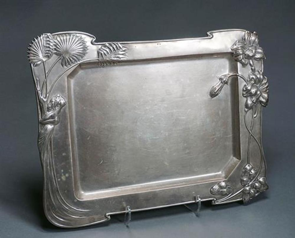 AUSTRIAN ART NOUVEAU SILVER TRAY