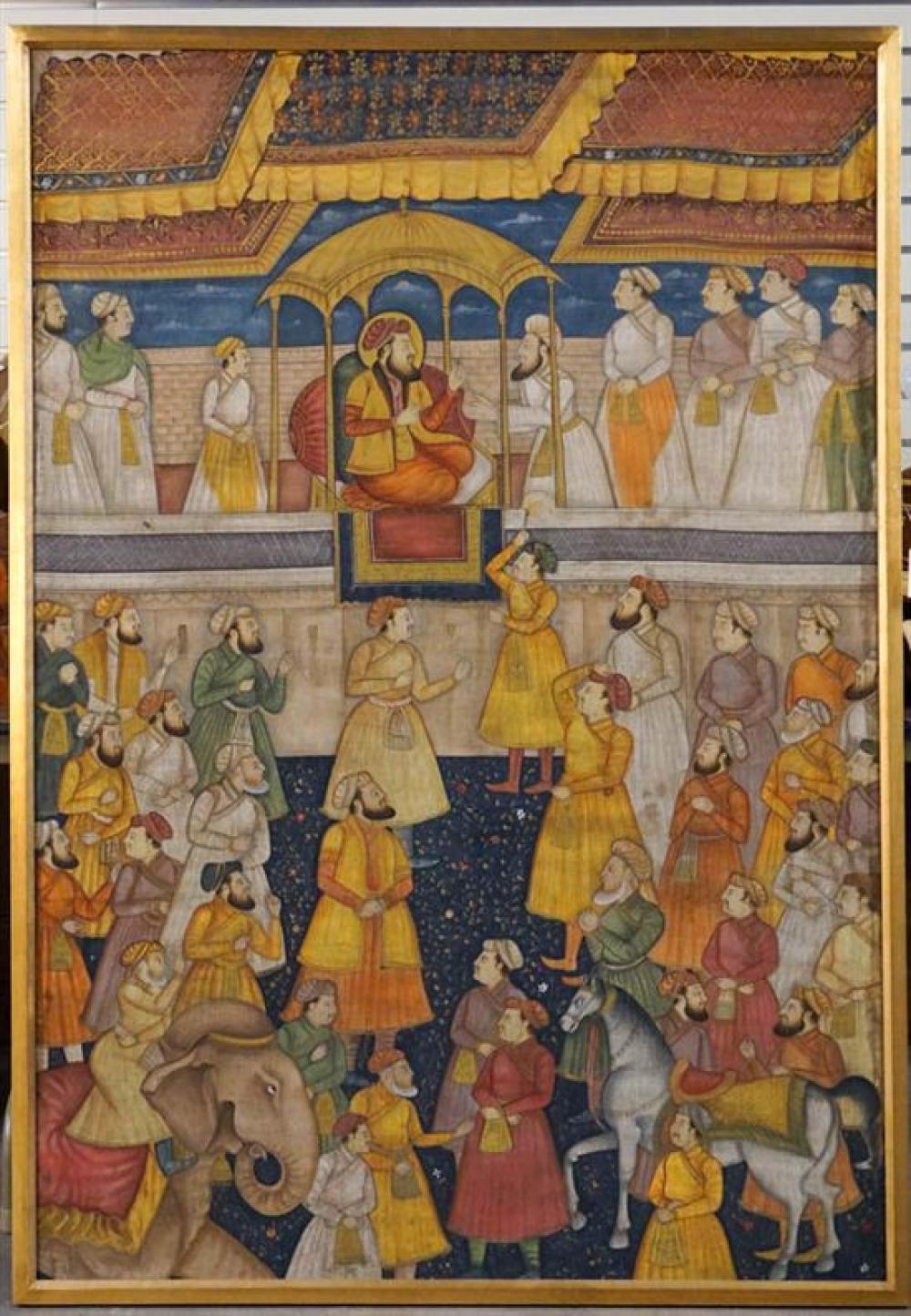 INDIAN PAINTED CLOTH 'MEWAR' PANEL