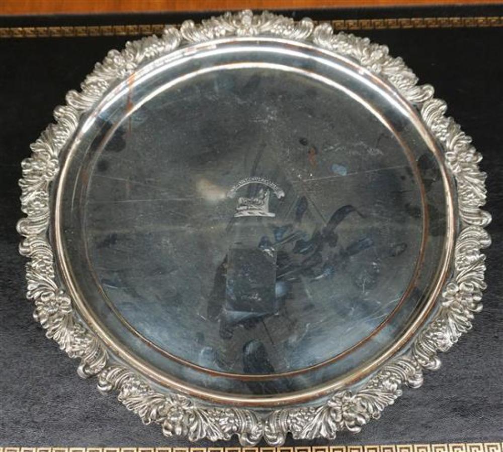 SHEFFIELD SILVER PLATE FOOTED SALVERSheffield 31ee3f