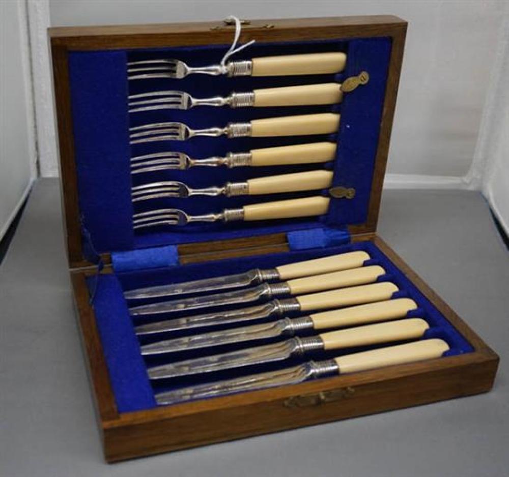 CASED SET OF SIX COMPOSITION HANDLE 31ee98