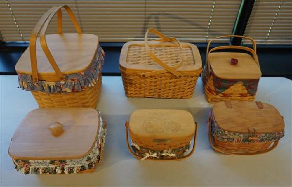 COLLECTION OF SIX LONGABERGER BASKETSCollection