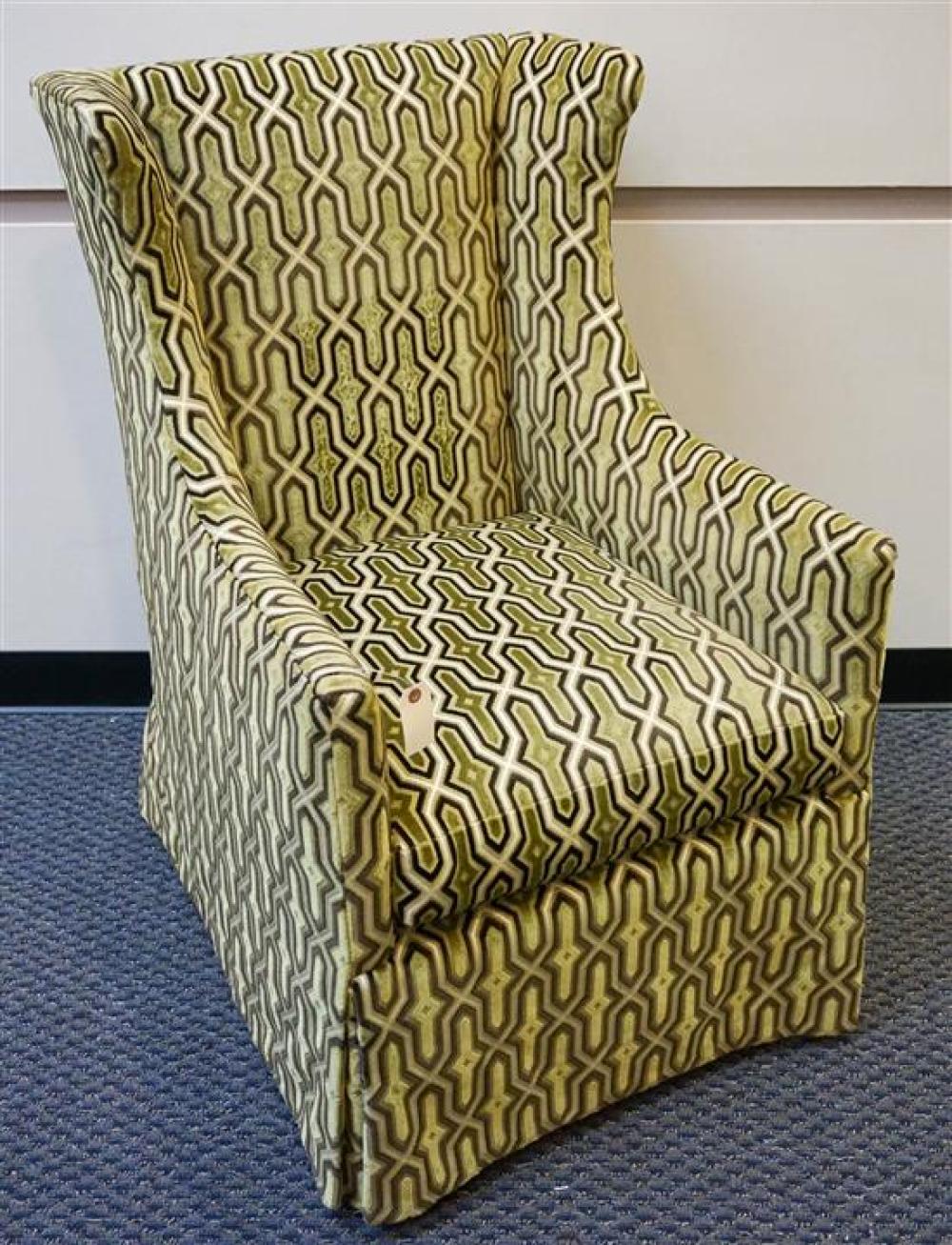 CONTEMPORARY GREEN UPHOLSTERED