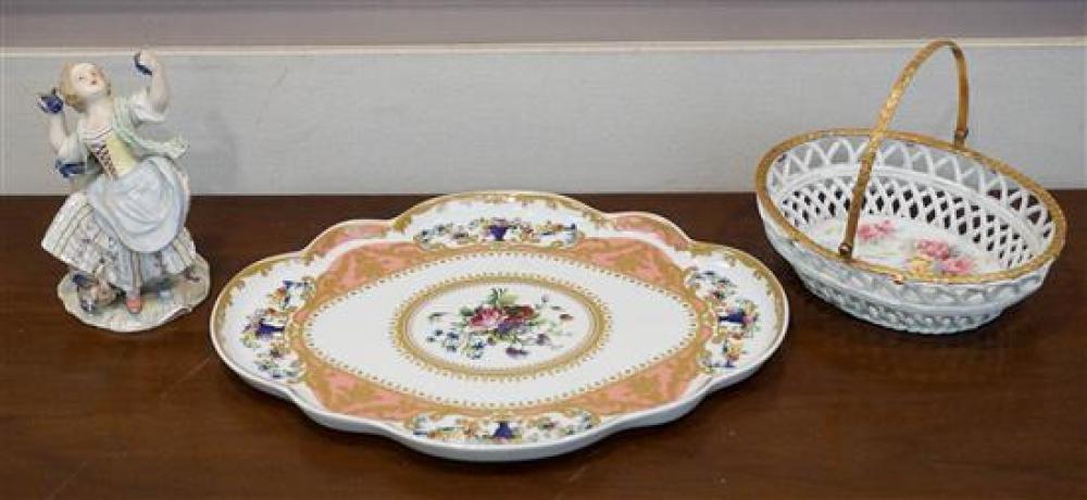 SèVRES TYPE TRAY, MEISSEN STYLE