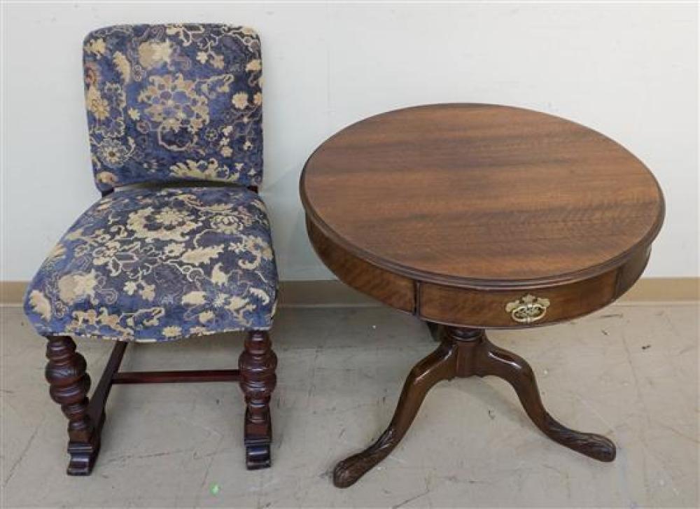 JACOBEAN STYLE UPHOLSTERED DINING