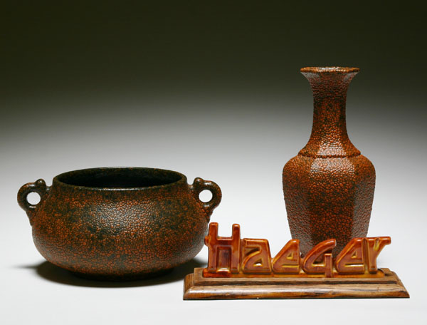 Three Haeger art pottery pieces