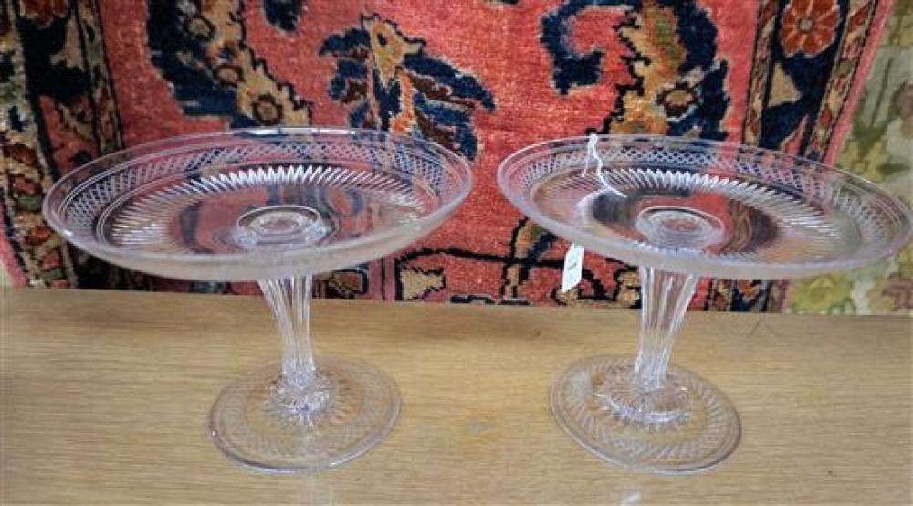 PAIR OF AMERICAN CUT CRYSTAL COMPOTESPair