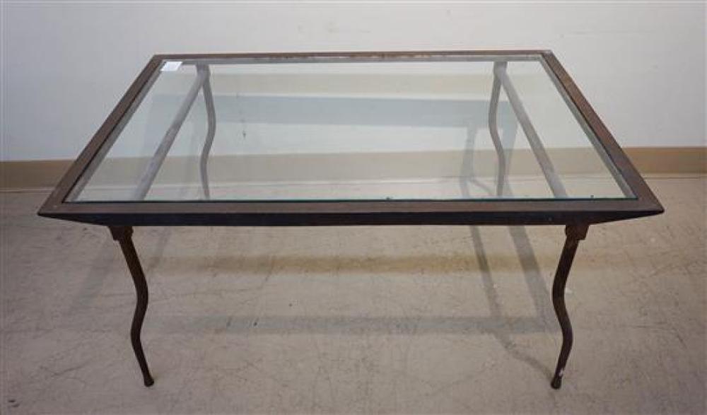 METAL BASE GLASS TOP COCKTAIL TABLEMetal 31f015