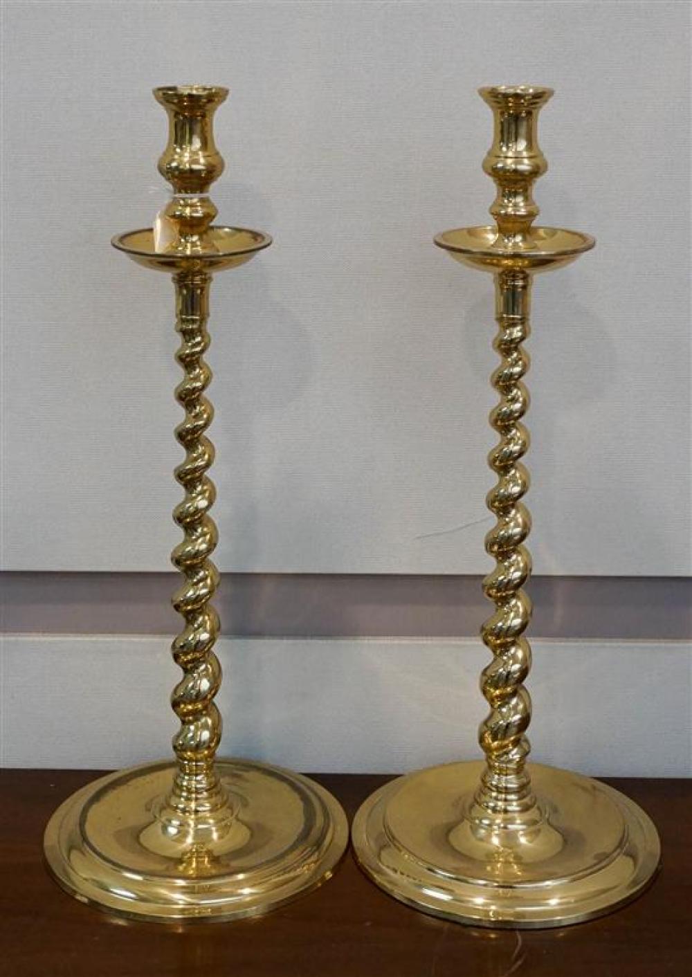 PAIR OF BRASS CANDLESTICKSPair