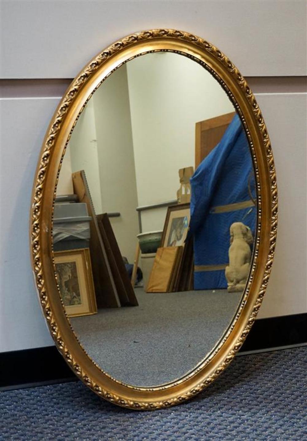 GILT OVAL FRAME MIRROR 40 X 28 31f09f