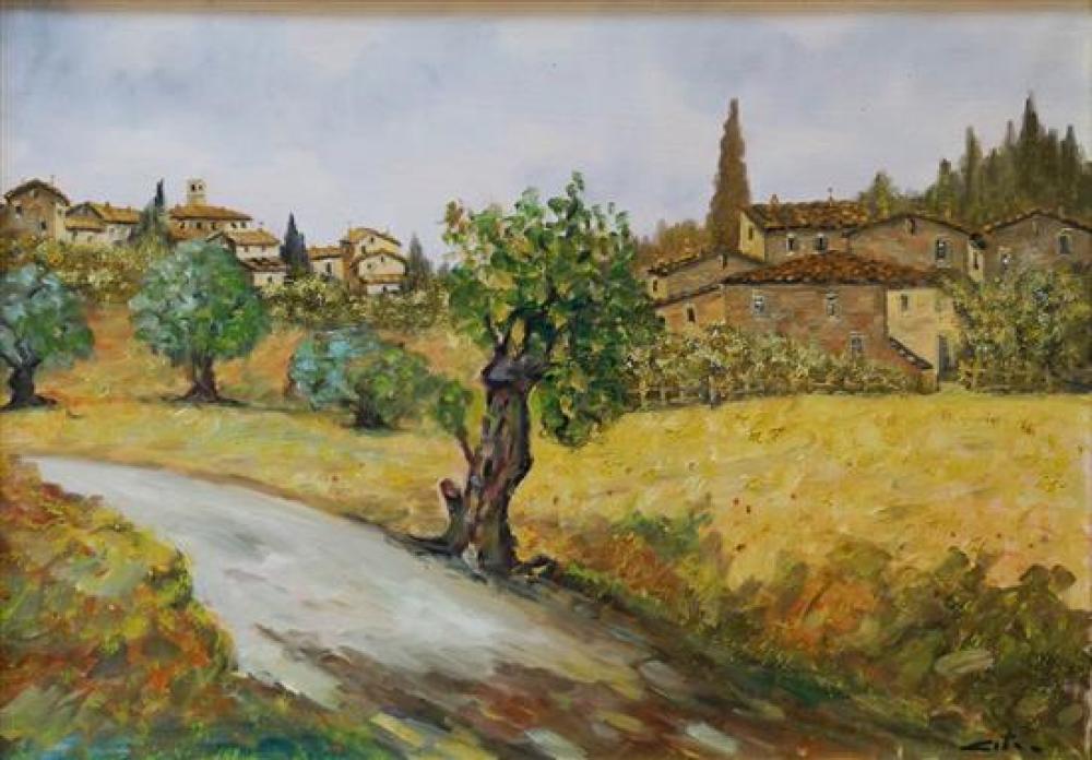 CITO, ITALIAN VILLA, OIL ON CANVASCito,