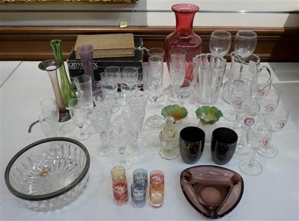 GROUP WITH GLASSWARE, INCLUDING