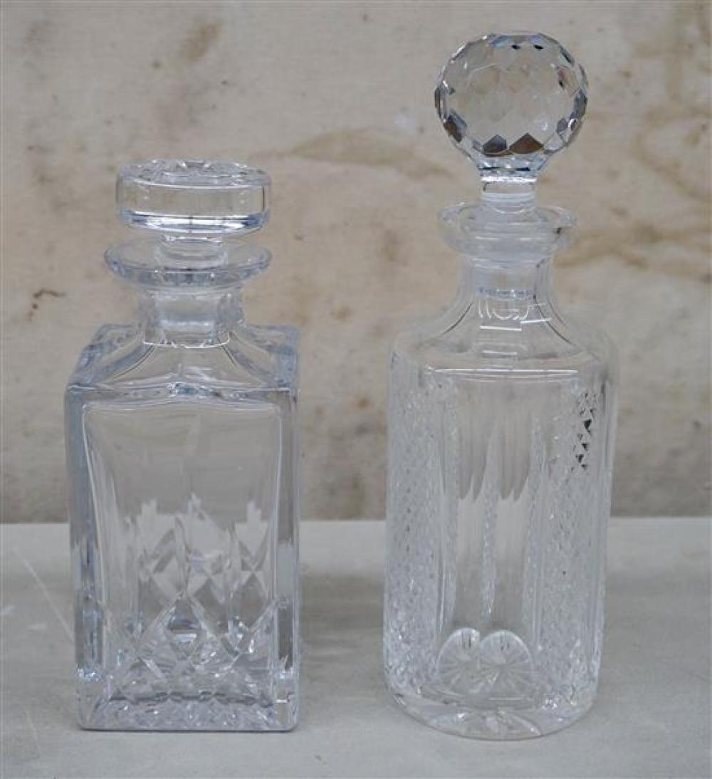 TWO ANGLO-IRISH CUT CRYSTAL DECANTERSTwo