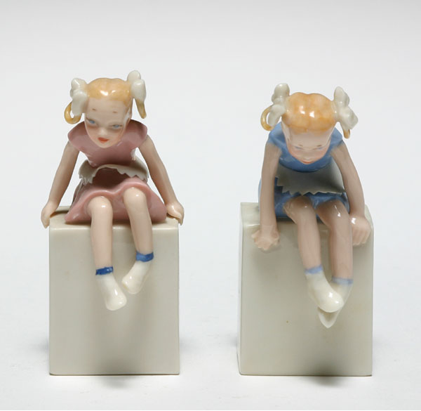 Pair Lenox figures of children,