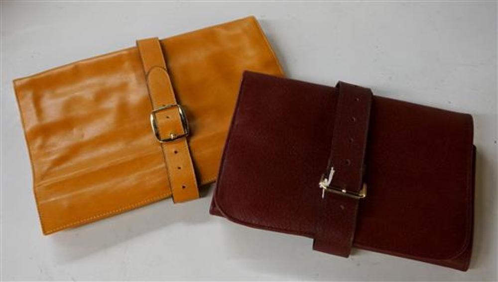 TWO ITALIAN LEATHER TRAVEL BAGSTwo Italian