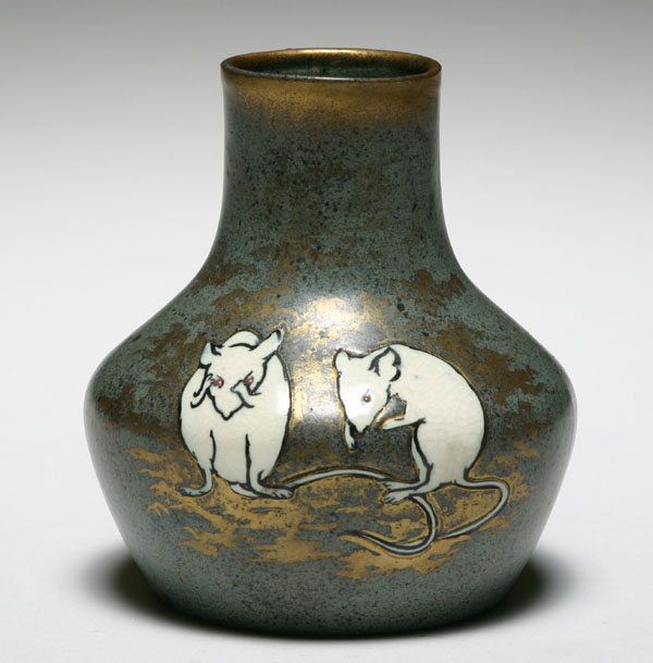 Austrian art pottery vase with 4fe87