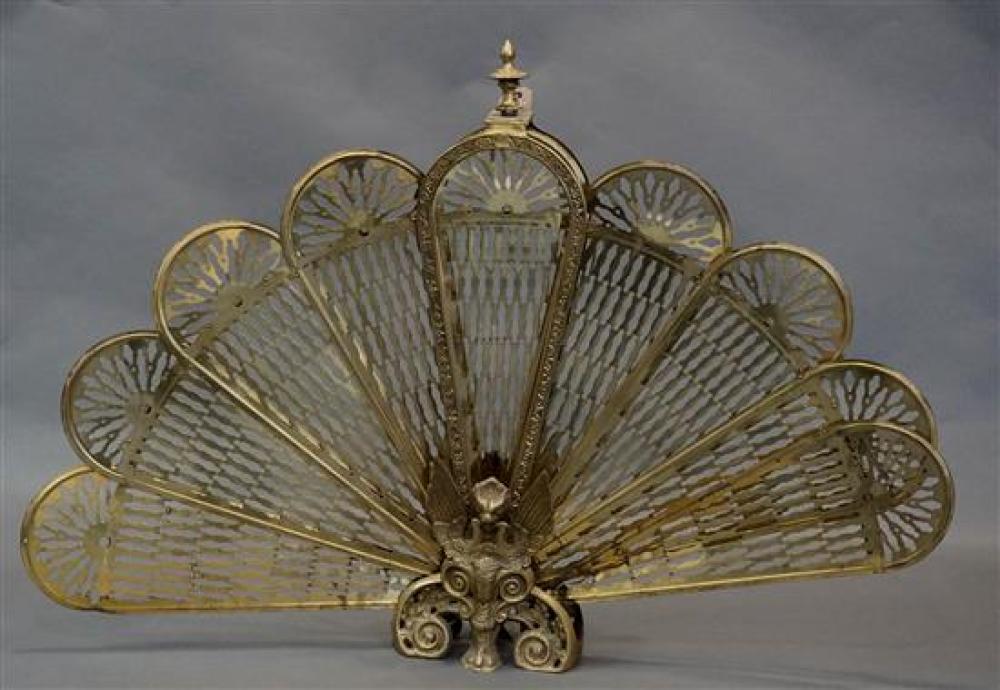 LOUIS XV STYLE BRASS FAN FIRE 31f15e