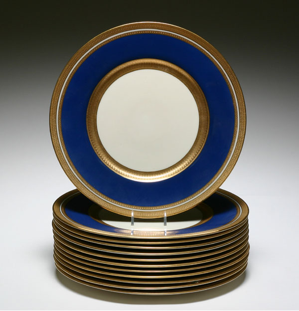 Lenox cobalt dinner plates with 4fe8e