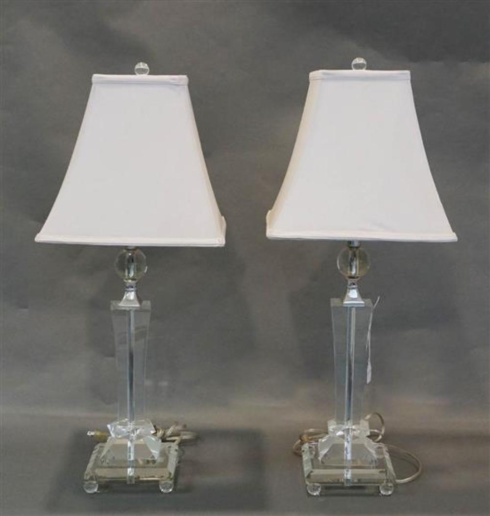 PAIR OF MODERN ACRYLIC TABLE LAMPSPair