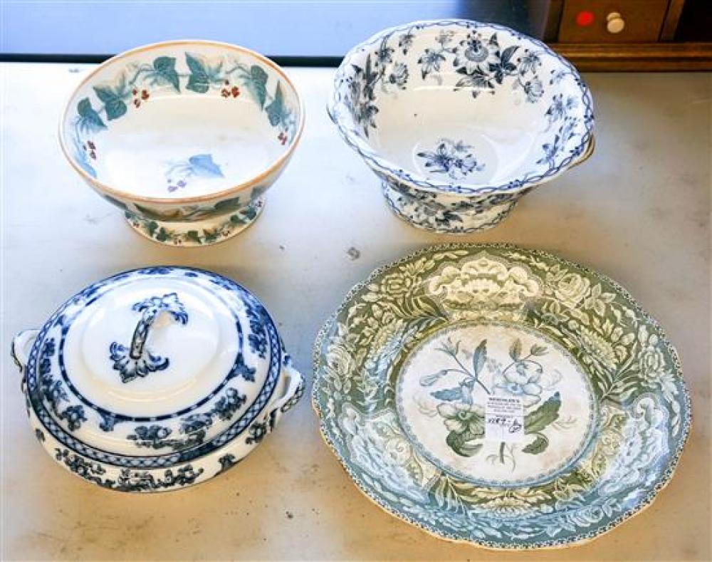 GROUP WITH FOUR ENGLISH IRONSTONE AND