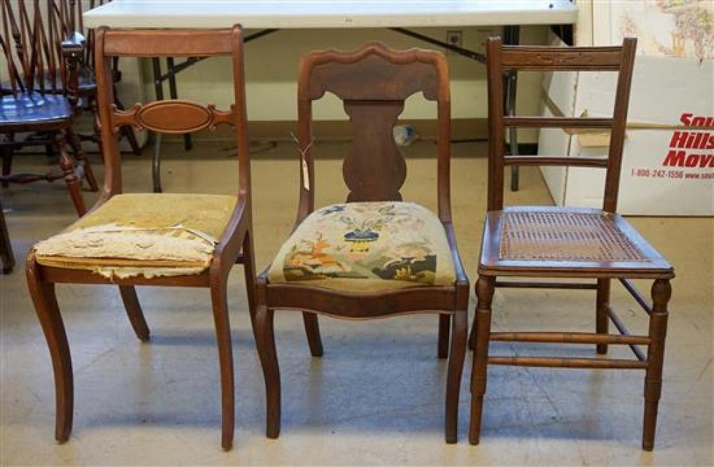 THREE ASSORTED SIDE CHAIRSThree 31f212