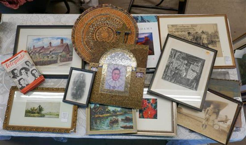 GROUP OF ASSORTED ARTWORK, PHOTOGRAPHS