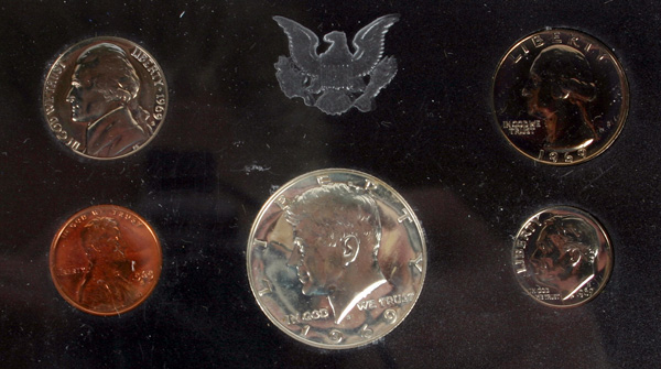 Four 1969 U.S. Mint Proof Sets