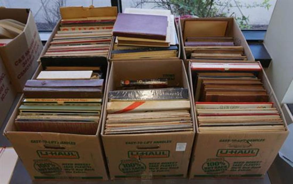 SIX BOXES OF LONG PLAYING RECORDS  31f25d