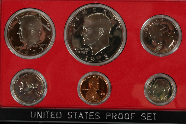 Four 1973 U.S. Mint Proof Sets