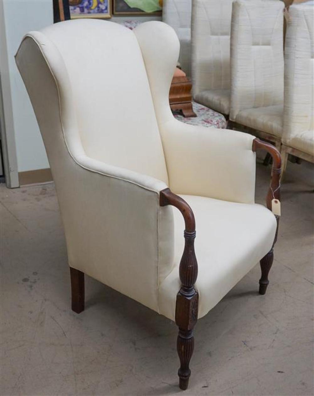 FEDERAL STYLE MAHOGANY AND UPHOLSTERED 31f2a1