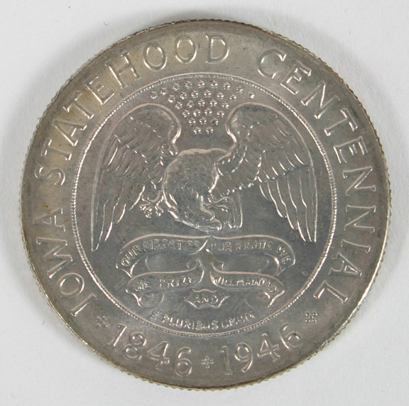 1946 Iowa Statehood Silver Half 4fead