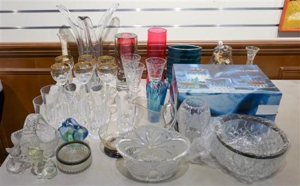 GROUP OF MURANO AND OTHER CRYSTAL