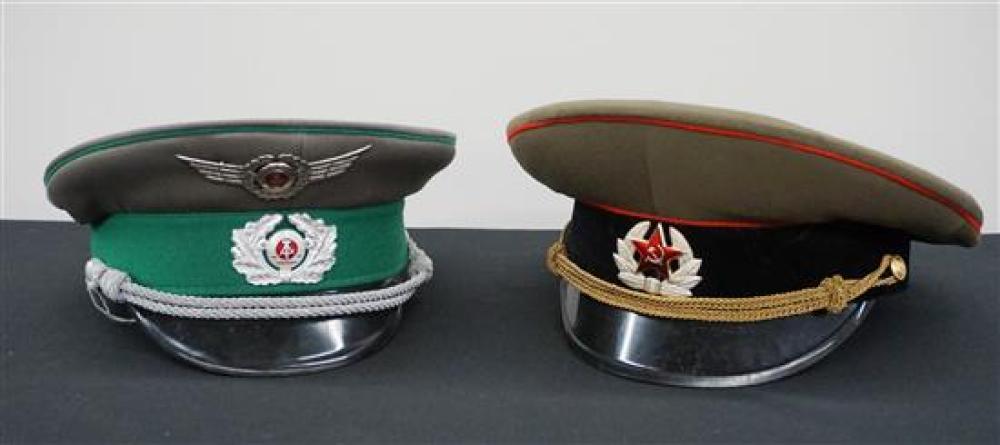 TWO MILITARY OFFICERS CAPSTwo Military