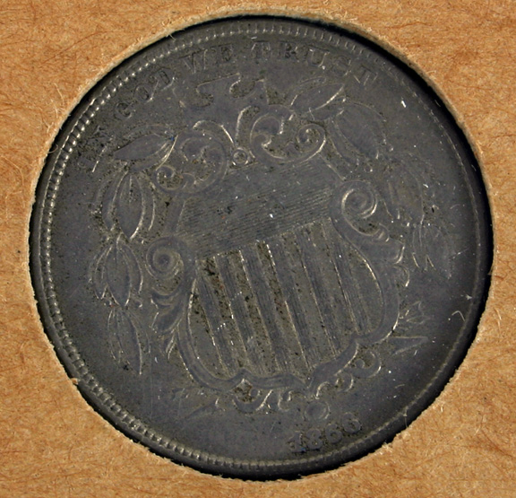 Twelve U.S. Shield Nickels 1866