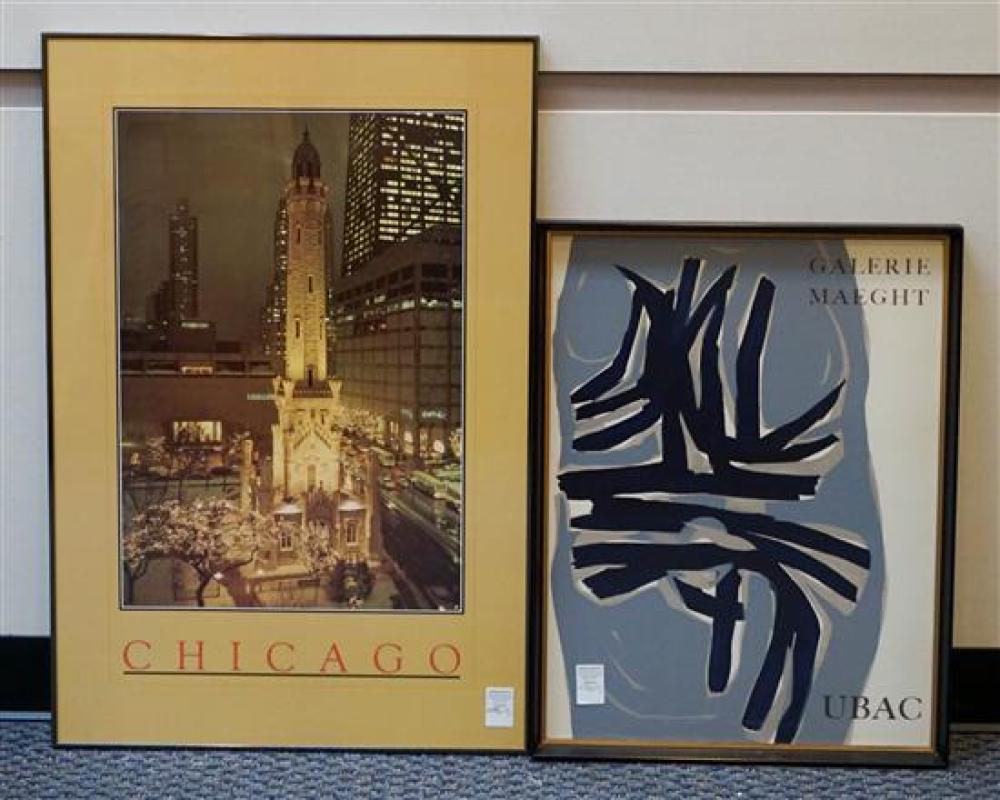 TWO FRAMED POSTERS, 'CHICAGO' AND