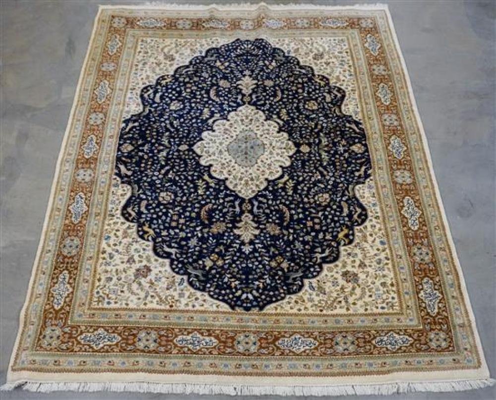 INDO-TABRIZ RUG, 11 FT 8 IN X 8