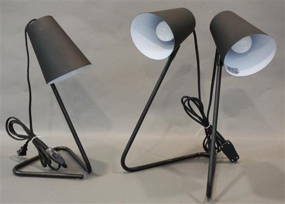 BLACK METAL SINGLE LAMP AND A DOUBLE